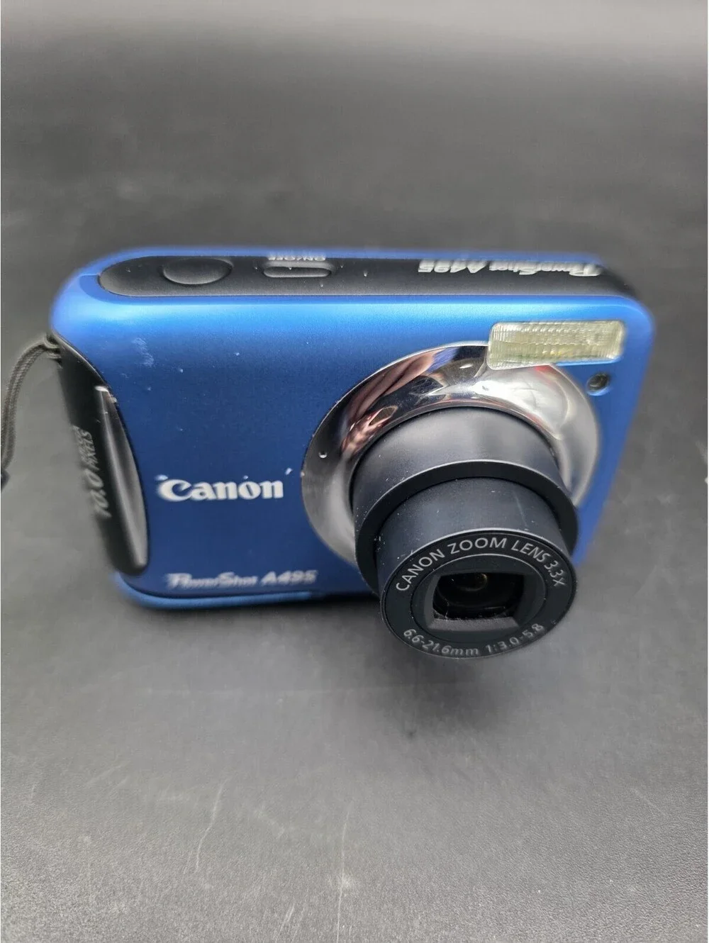 Canon PowerShot A495 10.0MP Digital Camera Blue Tested Read